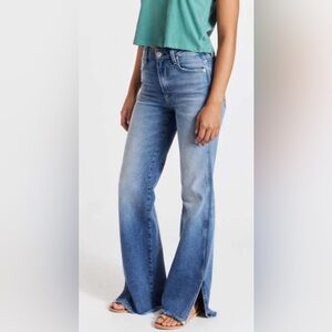 AMO Women's Blue Jeans split flare
